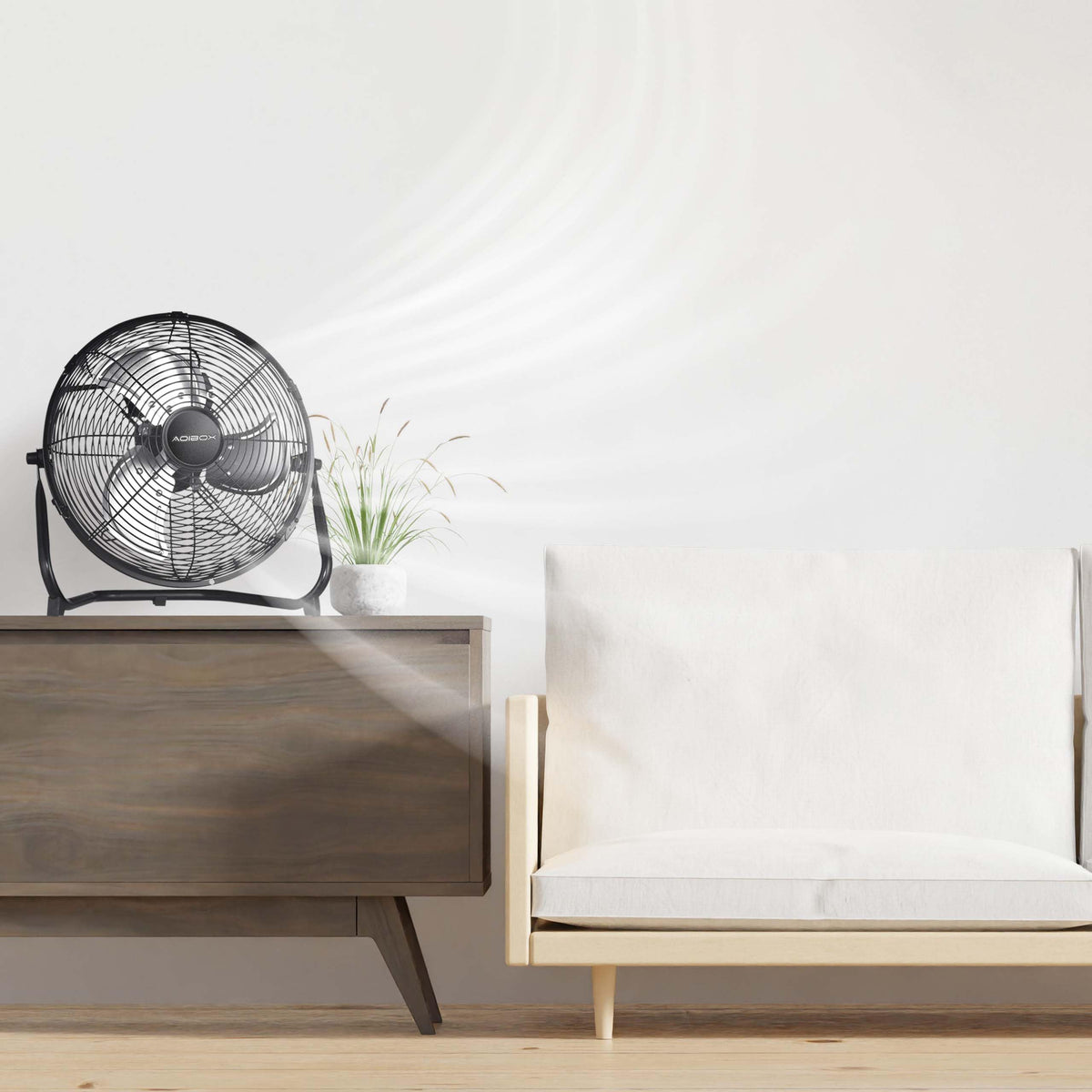 20 in. 3 Speed Metal Floor Fan with Tilting Head F197