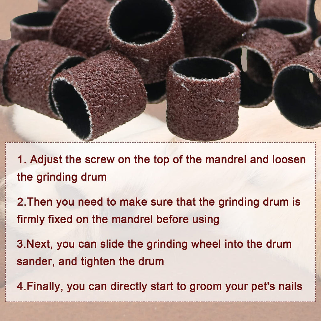 26 Pack Nail Grinder Replacement Kit Sanding Drum Set D88295