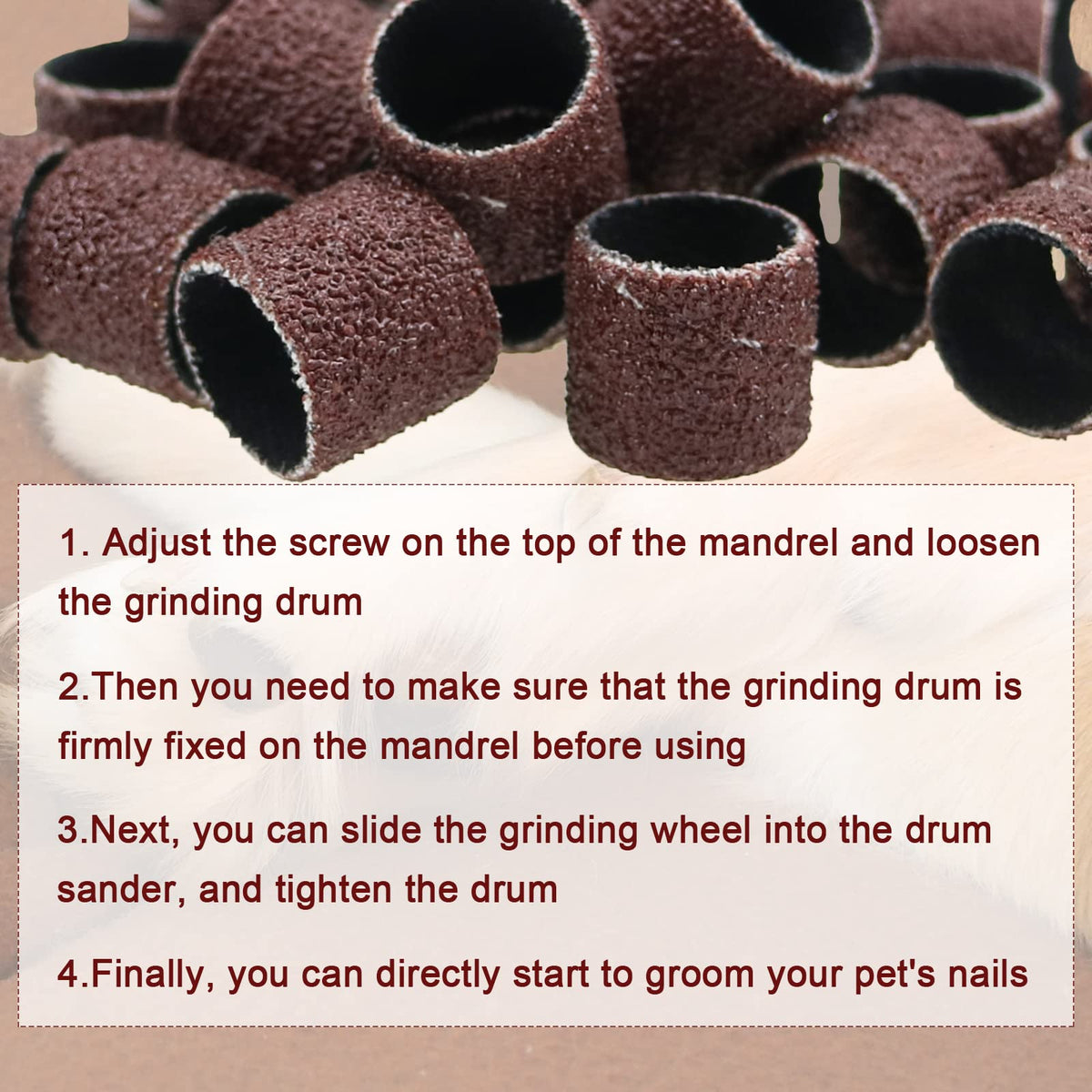 26 Pack Nail Grinder Replacement Kit Sanding Drum Set D88295