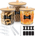 3 Pack Airtight Dog Food Storage Container with Bamboo Lids B4751