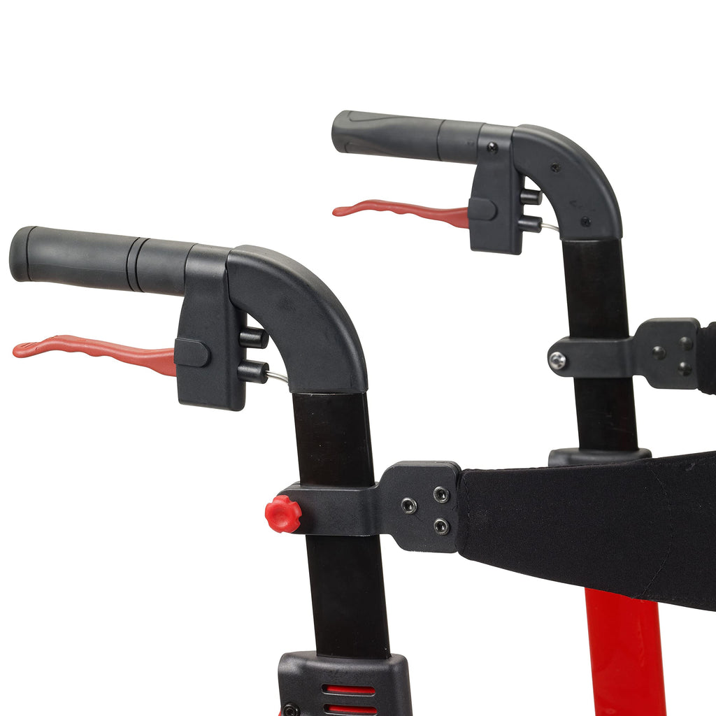 Red 4-Wheel Rollator with Seat X902632