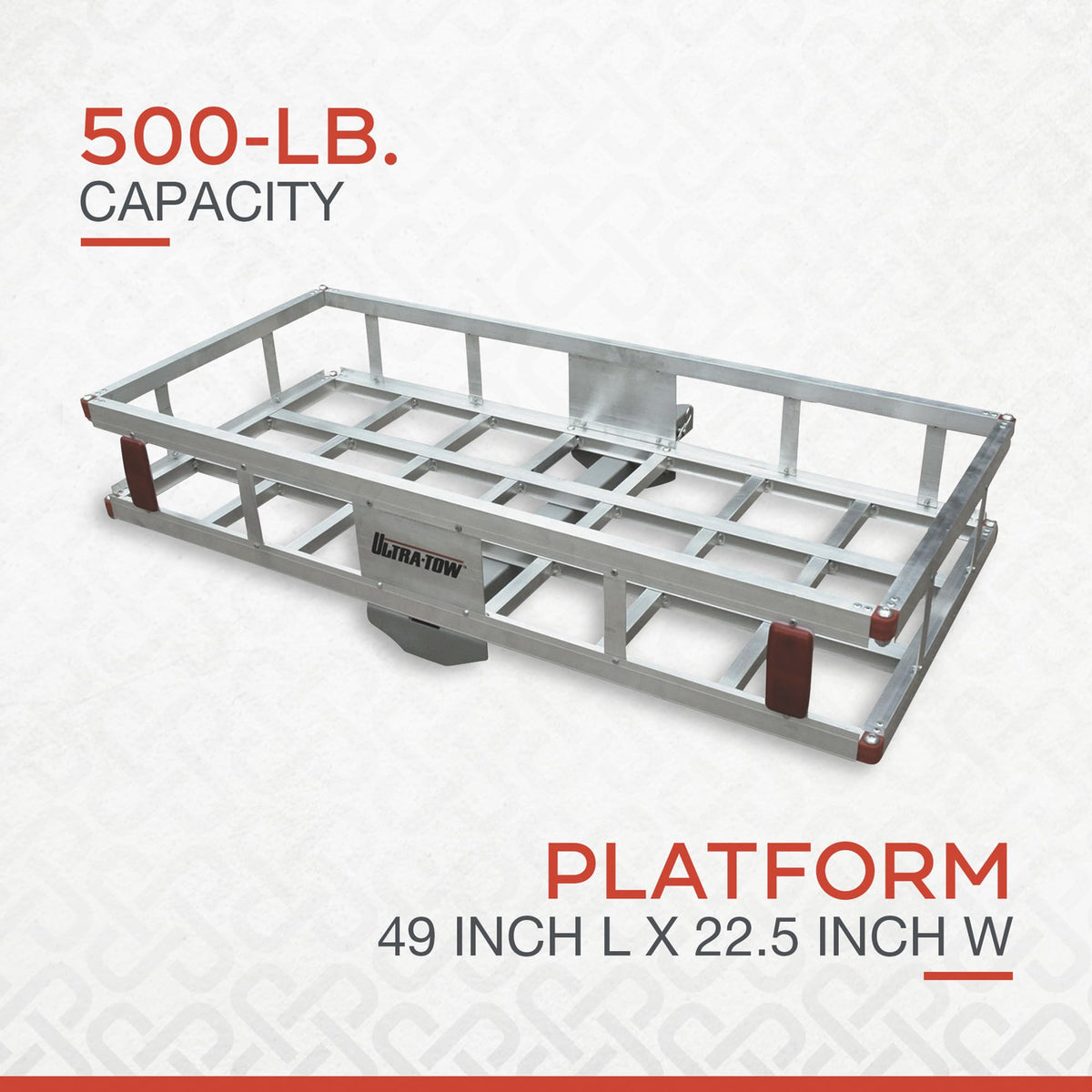 Aluminum Hitch Cargo Carrier 500-Lb Capacity Silver C370