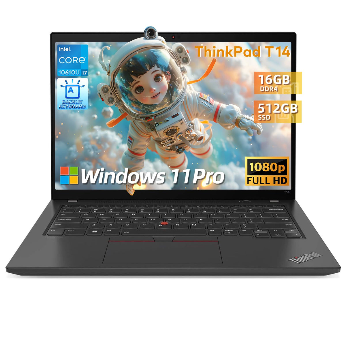 14in FHD Business Laptop i7 16GB RAM 512GB SSD W9042