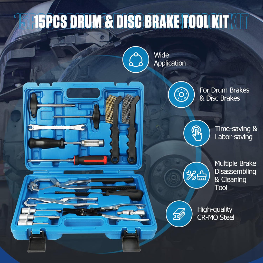 15 Pc Brake Drum Tool Kit E431141