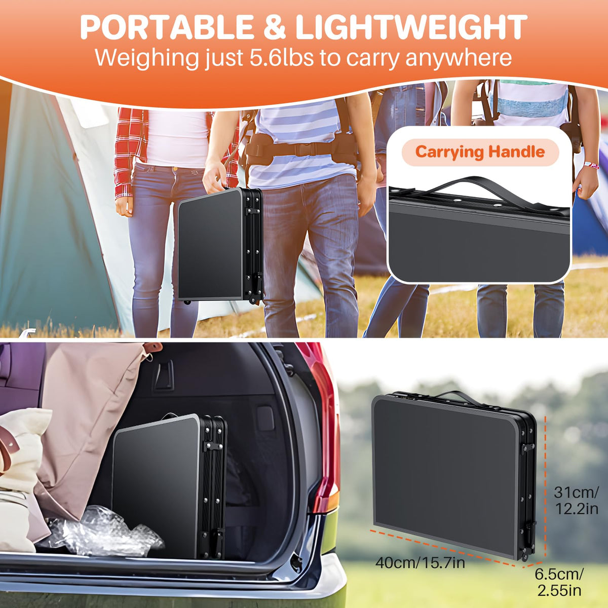 2ft Aluminum Folding Camping Table Q203125