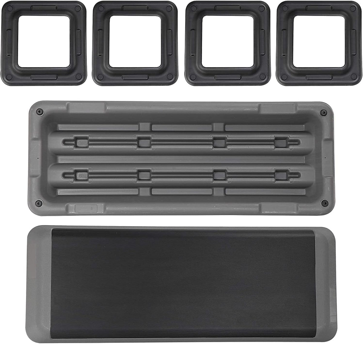 43" Adjustable Exercise Aerobic Step Platform with 4 Removable Risers Z3736