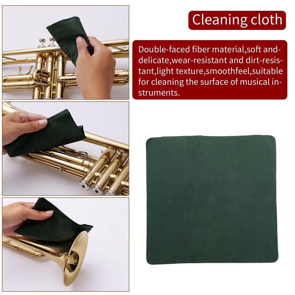 Trumpet Cleaning Kit 6-Piece Valve Oil Slide Grease Mouthpiece Brushes Cloth Q593