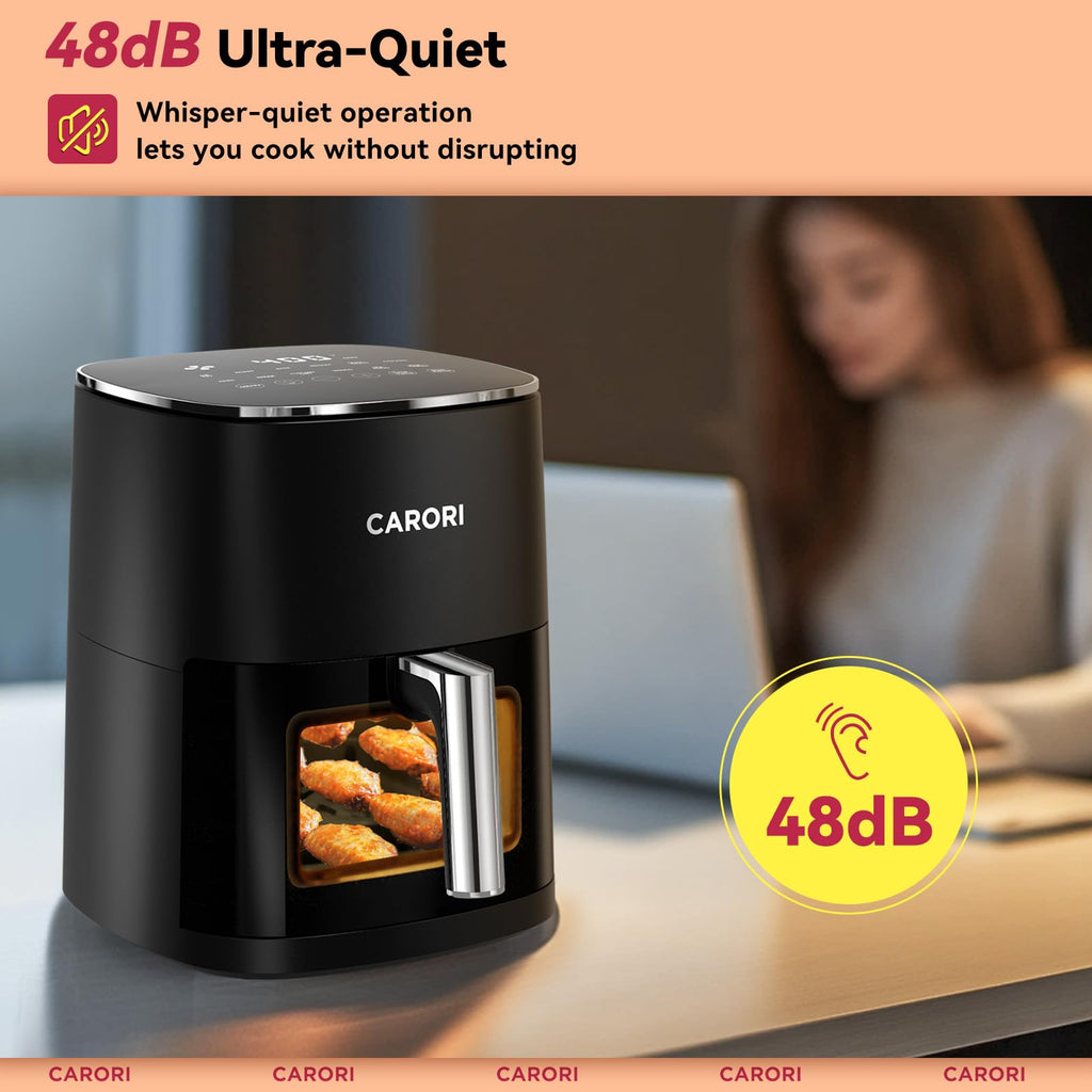 6Qt Air Fryer with Viewing Window, 12 Preset, Nonstick Dishwasher Safe Basket J449