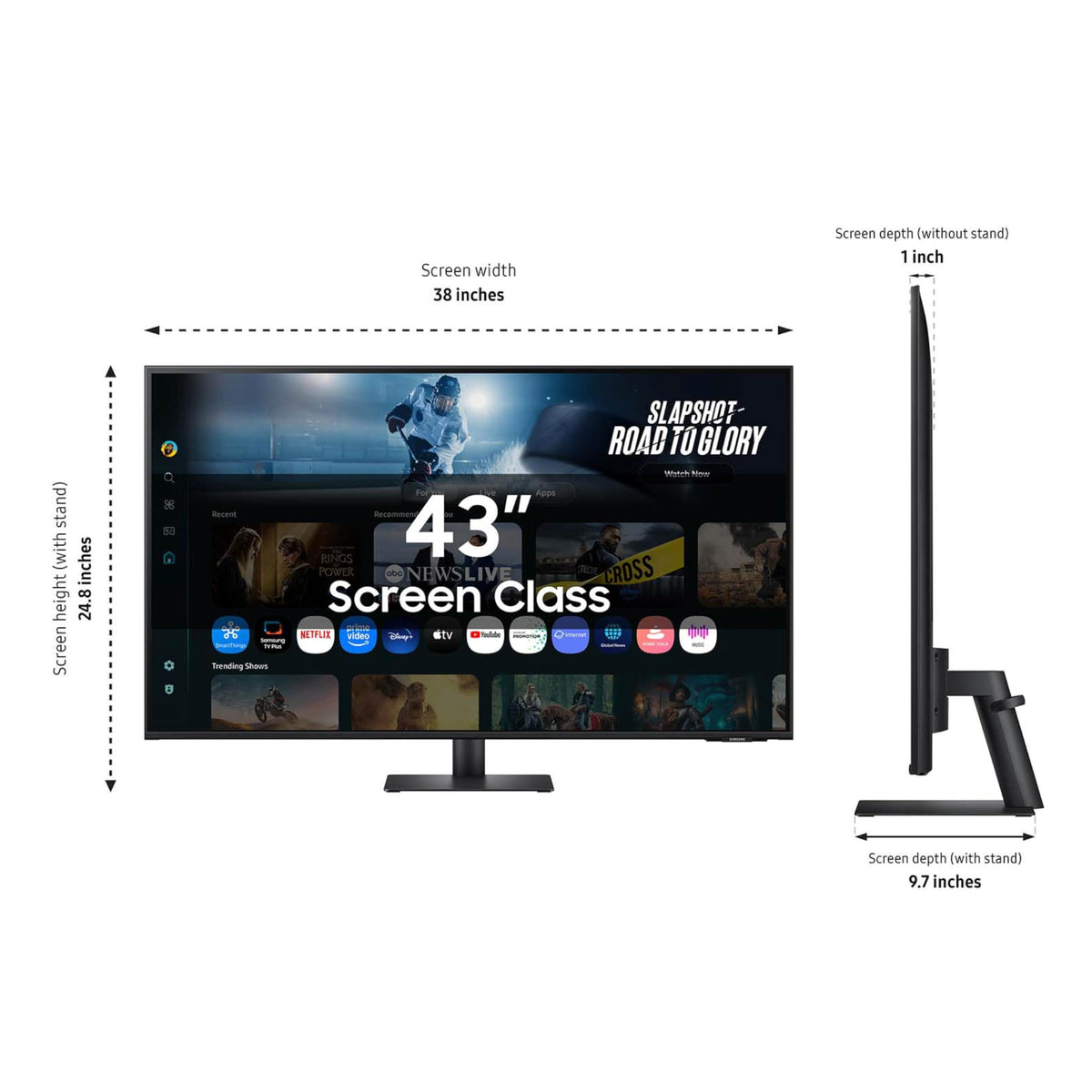 43” 4K UHD Smart Monitor T717475