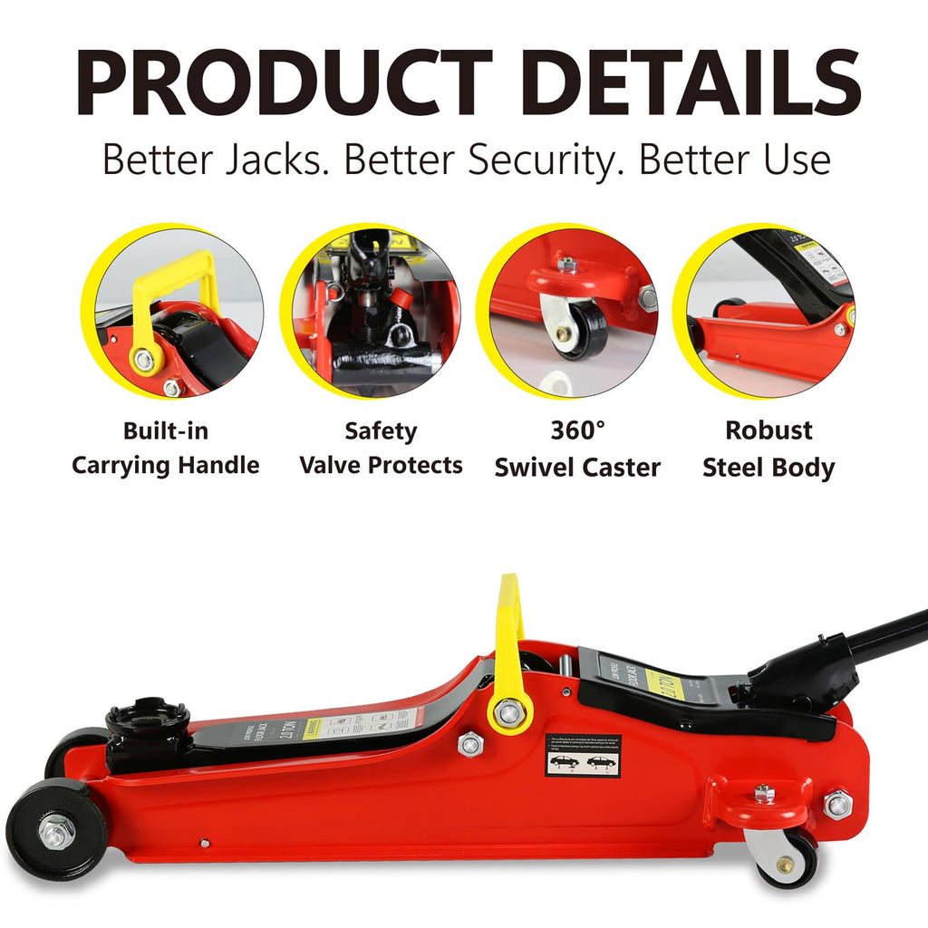 2 Ton Low Profile Heavy Duty Steel Floor Jack P8035