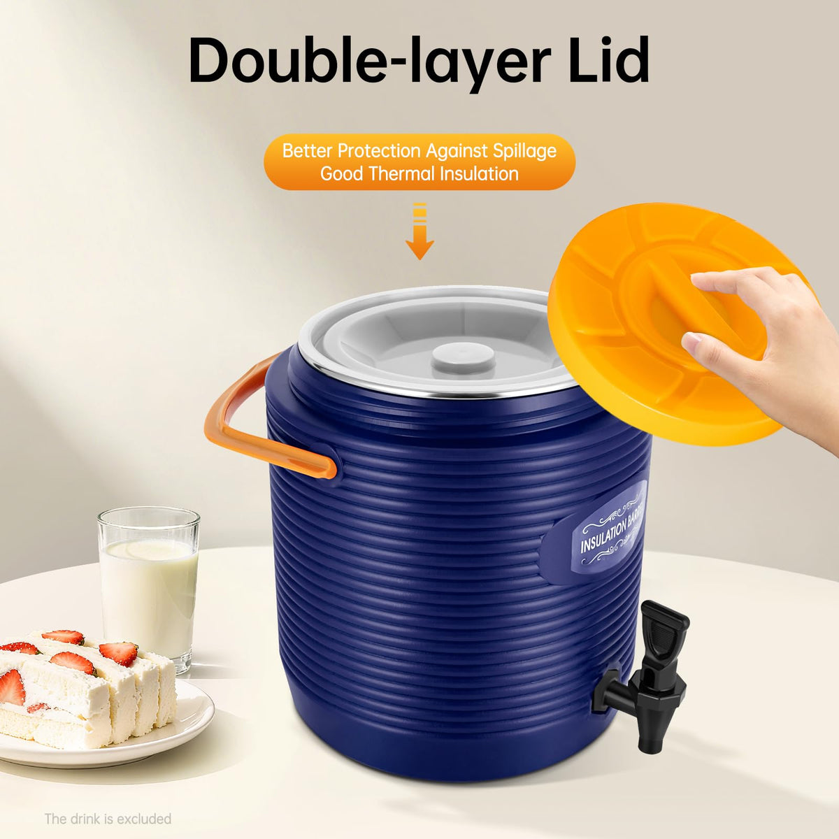 Insulated Beverage Dispenser 3.43 Gallon Blue P31203