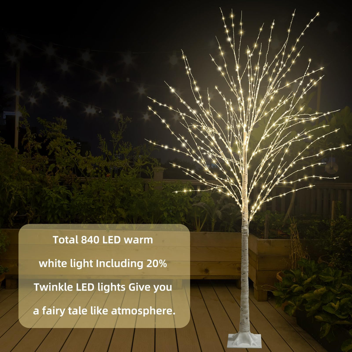 6FT Lighted Birch Tree J6939