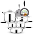 12-Piece Stainless Steel Non-Stick Cookware Set U506