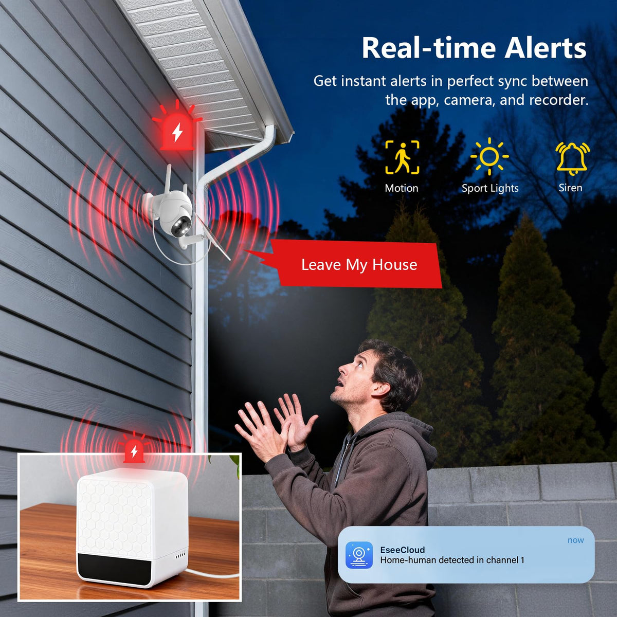 Solar Security Cameras Wireless Outdoor 4-Camera System F36206
