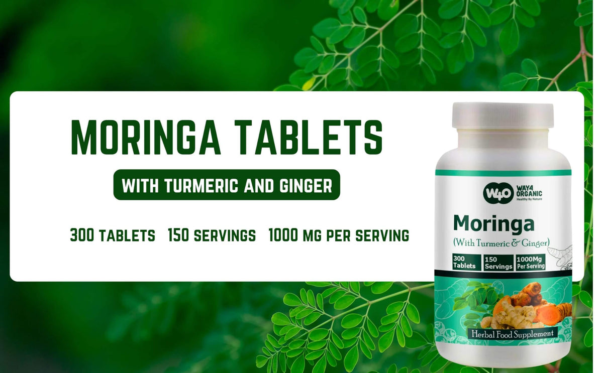 Moringa Tablets with Turmeric and Ginger, 300 Pills, 1000 Mg B573752