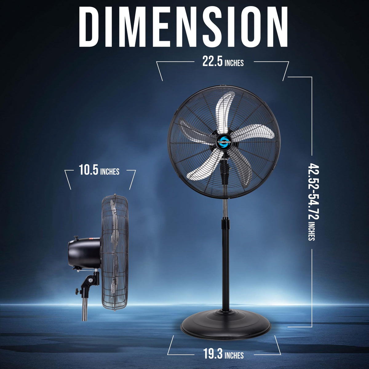 20” Oscillating Pedestal Fan, 3-Speed Y629551