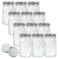 Wide Mouth Mason Jars 32 oz 12Pcs with Airtight Lids R271398