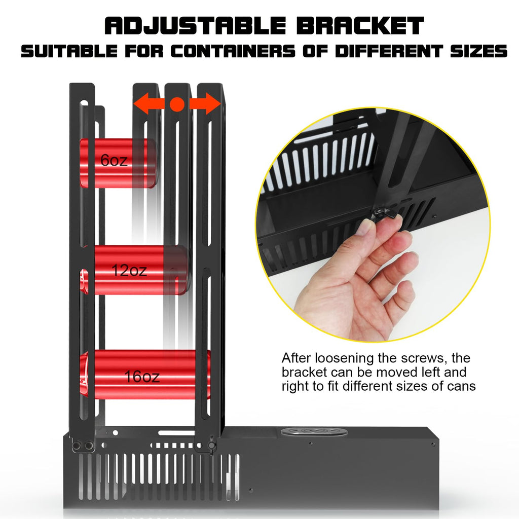 Automatic Electric Can Crusher with Auto Eject, Holds 8 Cans, Black E73438