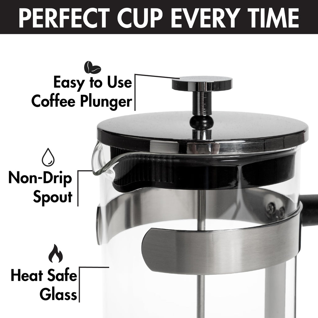 Borosilicate Glass French Press Coffee Maker 34-Ounces H673827