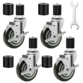 4 Inches Stem Caster Set of 4 with Side Brake V258