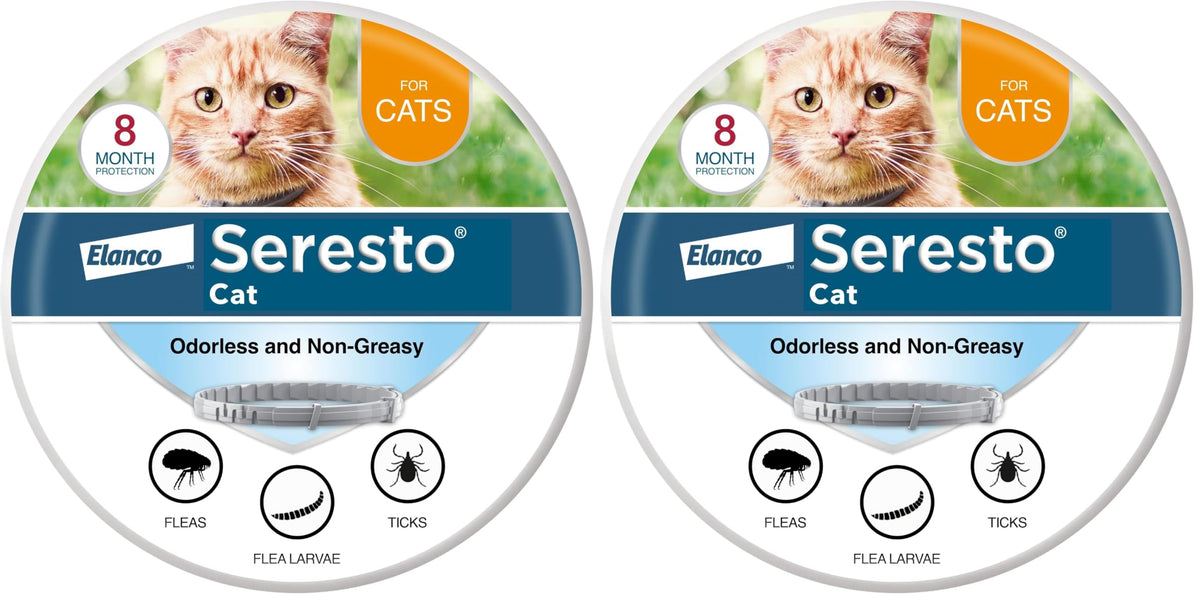 Flea & Tick Treatment & Prevention Collar for Cats 8 Months Pack of 2 J627985