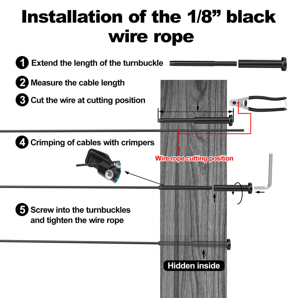 Black Cable Railing Kit K7601