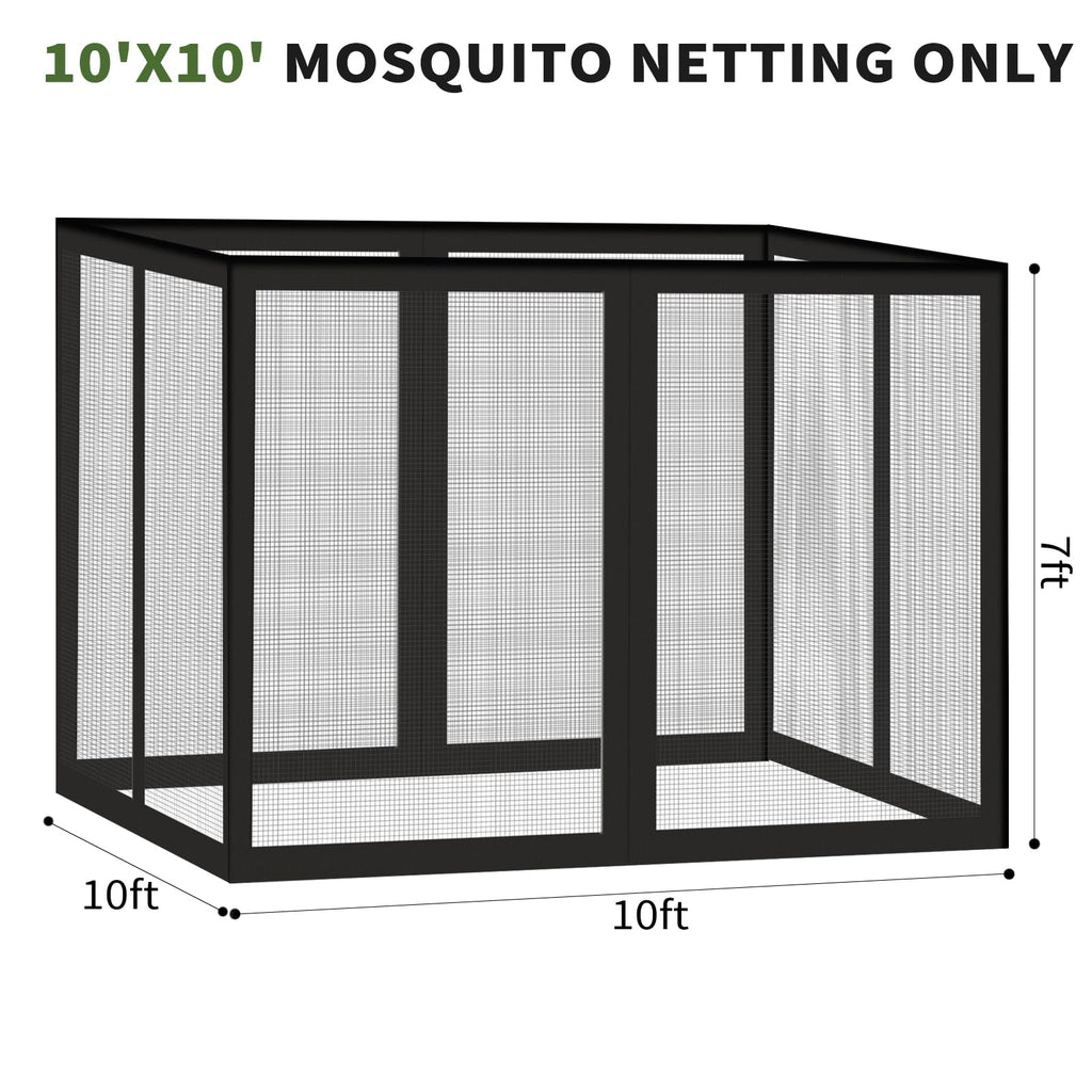 10' x 10' Pop Up Canopy Tent Replacement Mosquito Netting H803601
