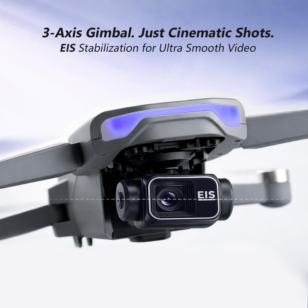 4K Camera GPS Drone with 3 Batteries, 4.5" HD Screen Remote, Foldable RC Quadcopter X852373