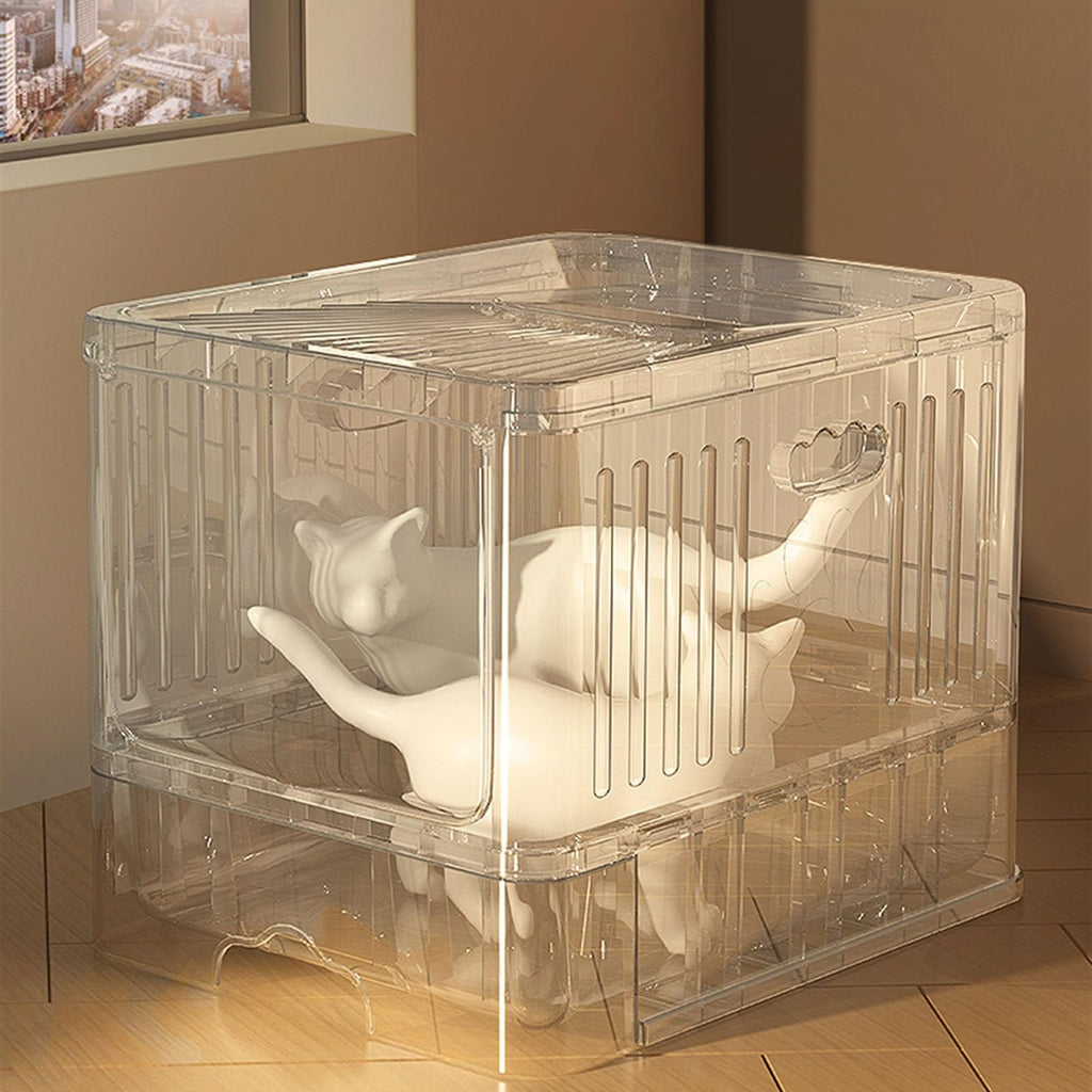 Large Anti-Splash Top Entry Cat Litter Box with Lid and Litter Scoop X765308