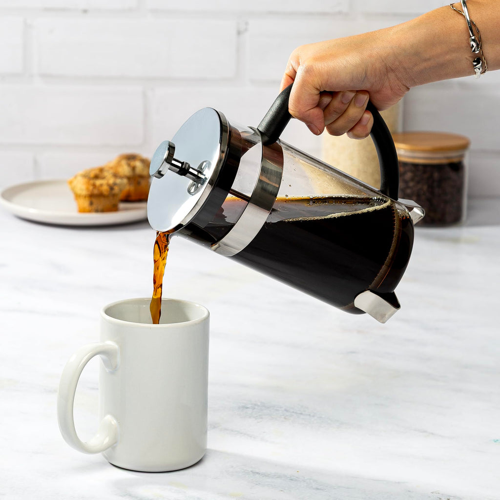 Borosilicate Glass French Press Coffee Maker 34-Ounces H673827