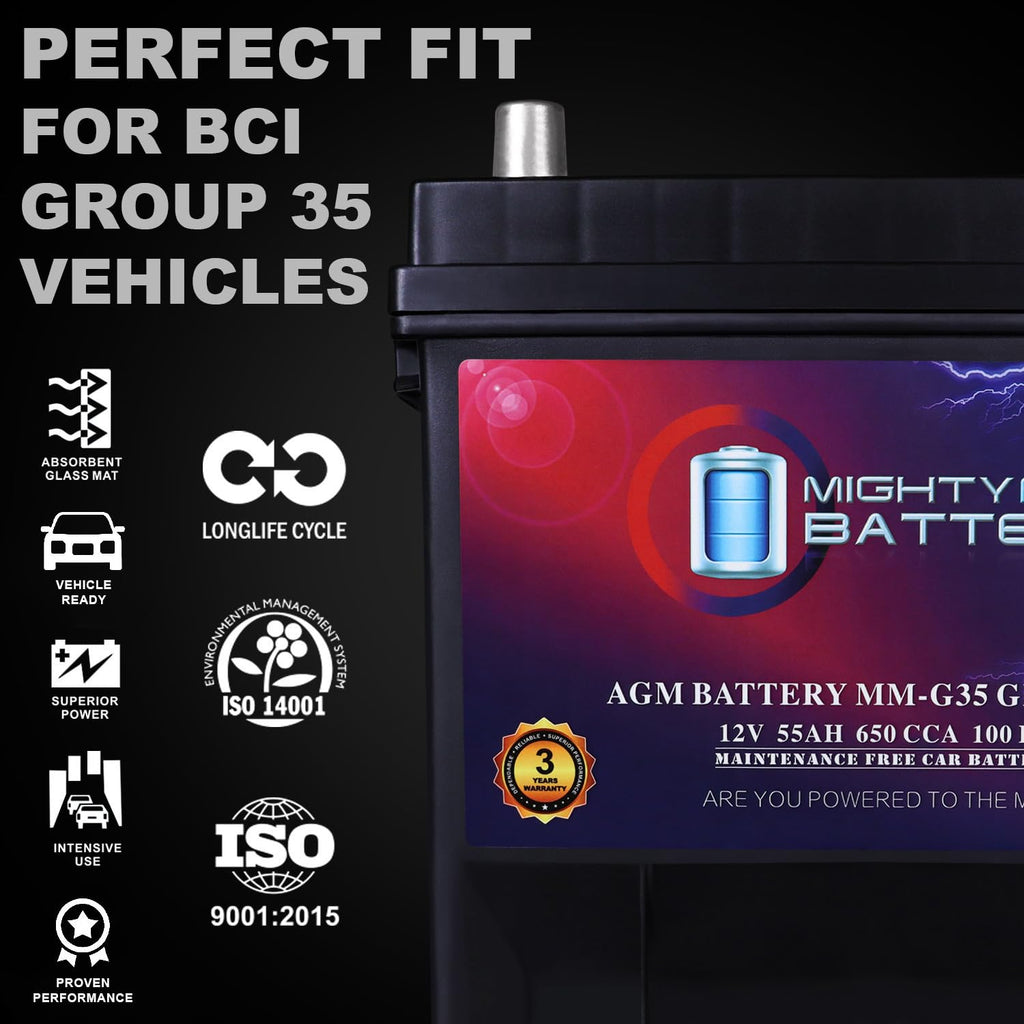 12V 55Ah AGM Replacement Battery S347