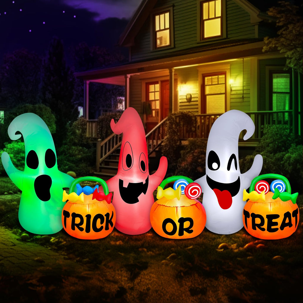 8 Ft Halloween Inflatable Ghosts Decoration C5965