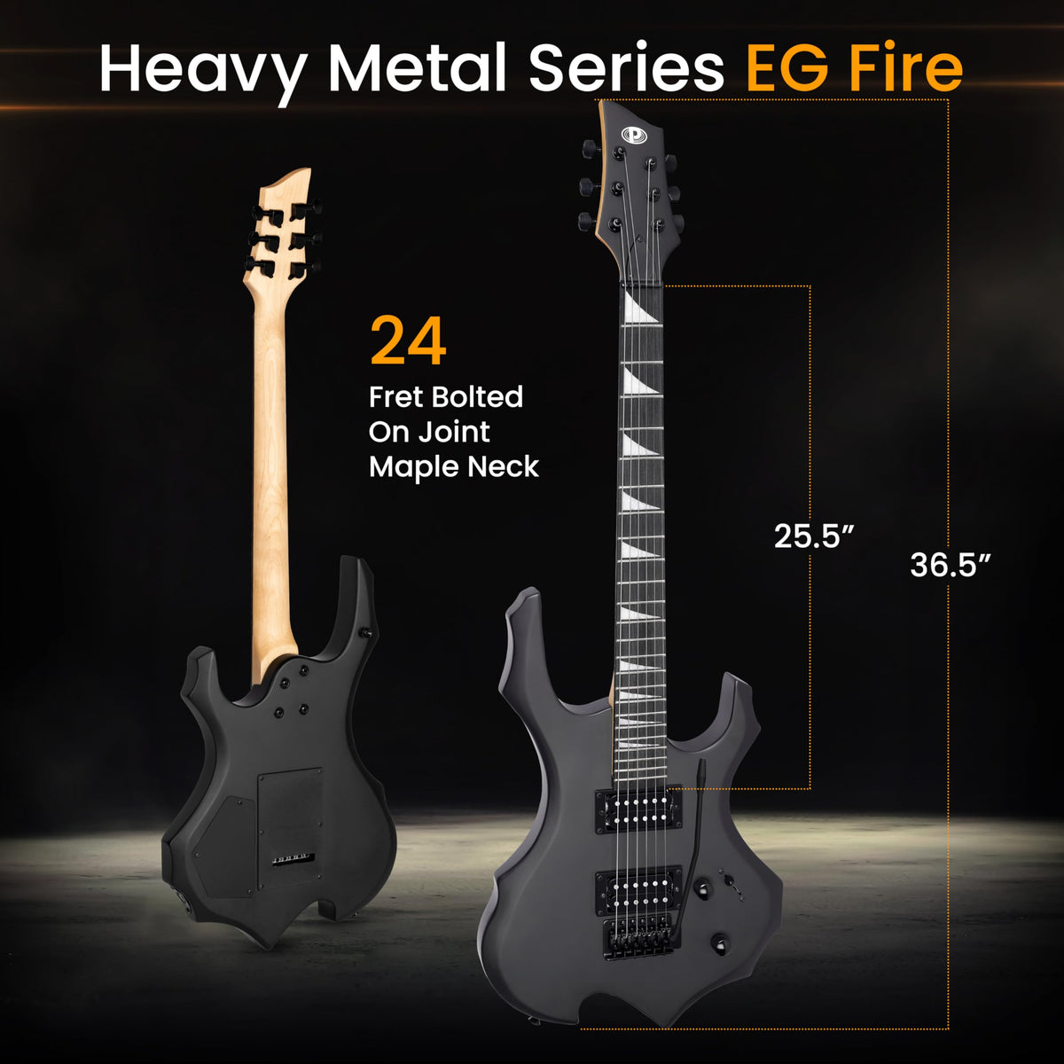 Black Electric Guitar with Amplifier Kit R72308