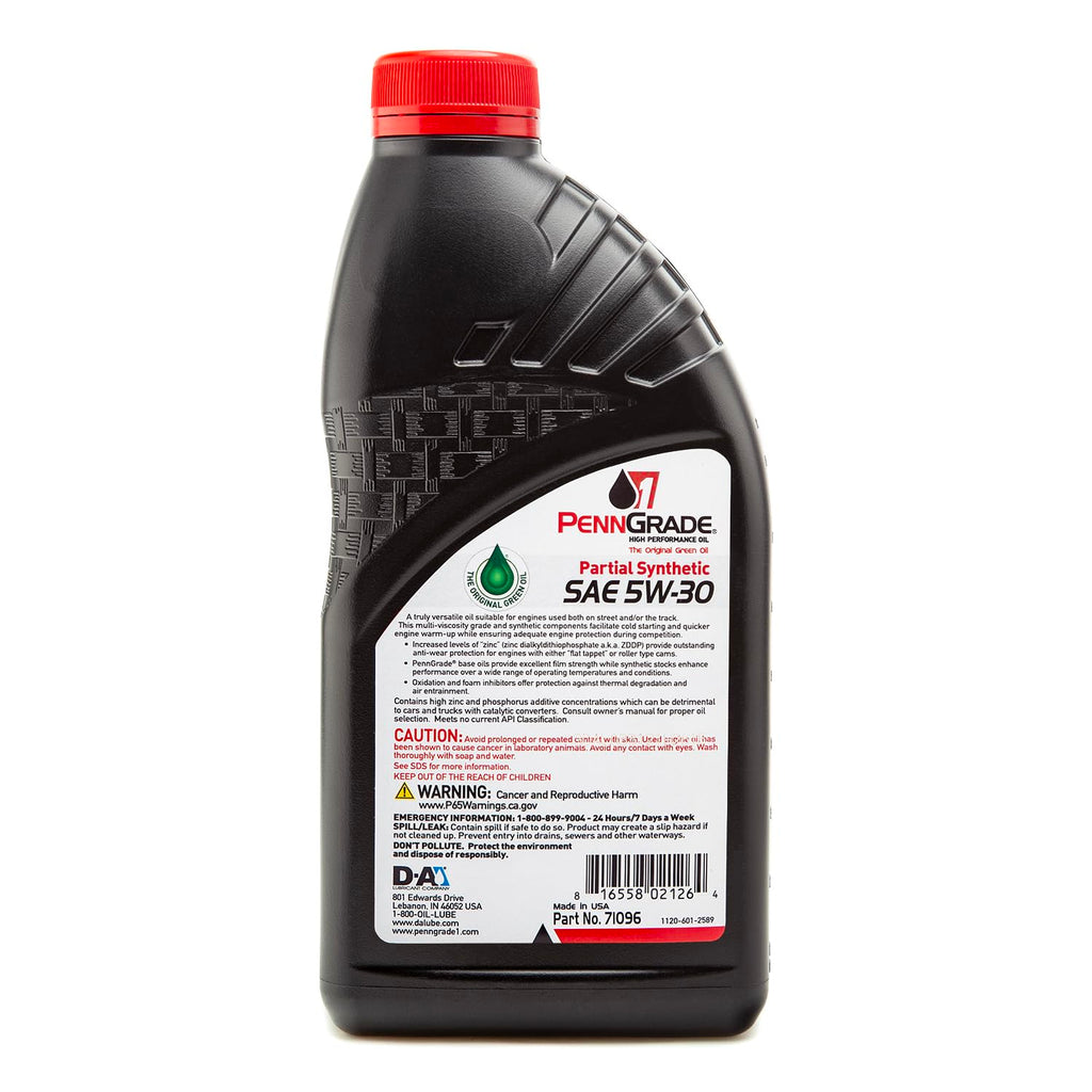 Synthetic Blend High Performance Oil SAE 5W-30 1 Quart 12 Pack H8716