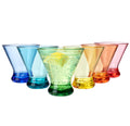 9 oz Acrylic Stemless Martini Glasses, Set of 6 Multicolor R8232