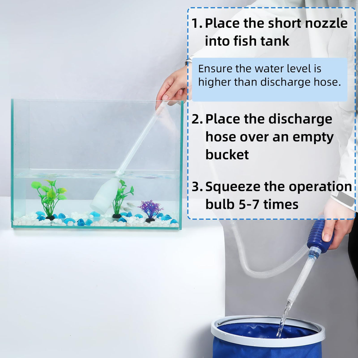 Aquarium Vacuum Siphon 5 in 1 Cleaning Set U787186