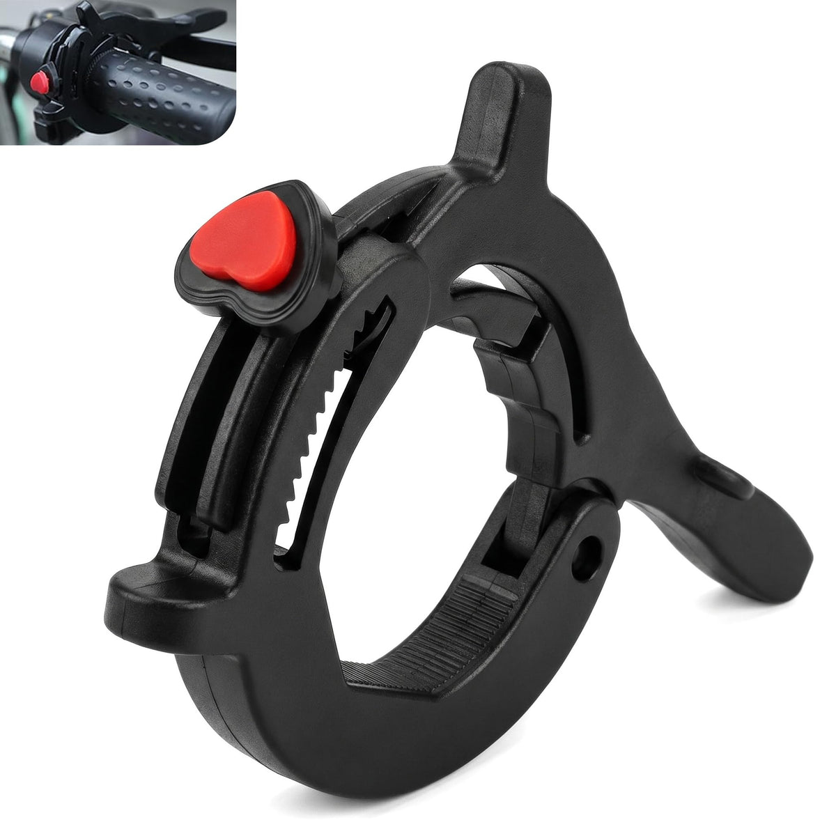 Motorcycle Throttle Cruise Control Assist Booster Anti-Slip Clamp (Black) L357232