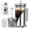 French Press Coffee Maker 34 oz Glass Stainless Steel H315469