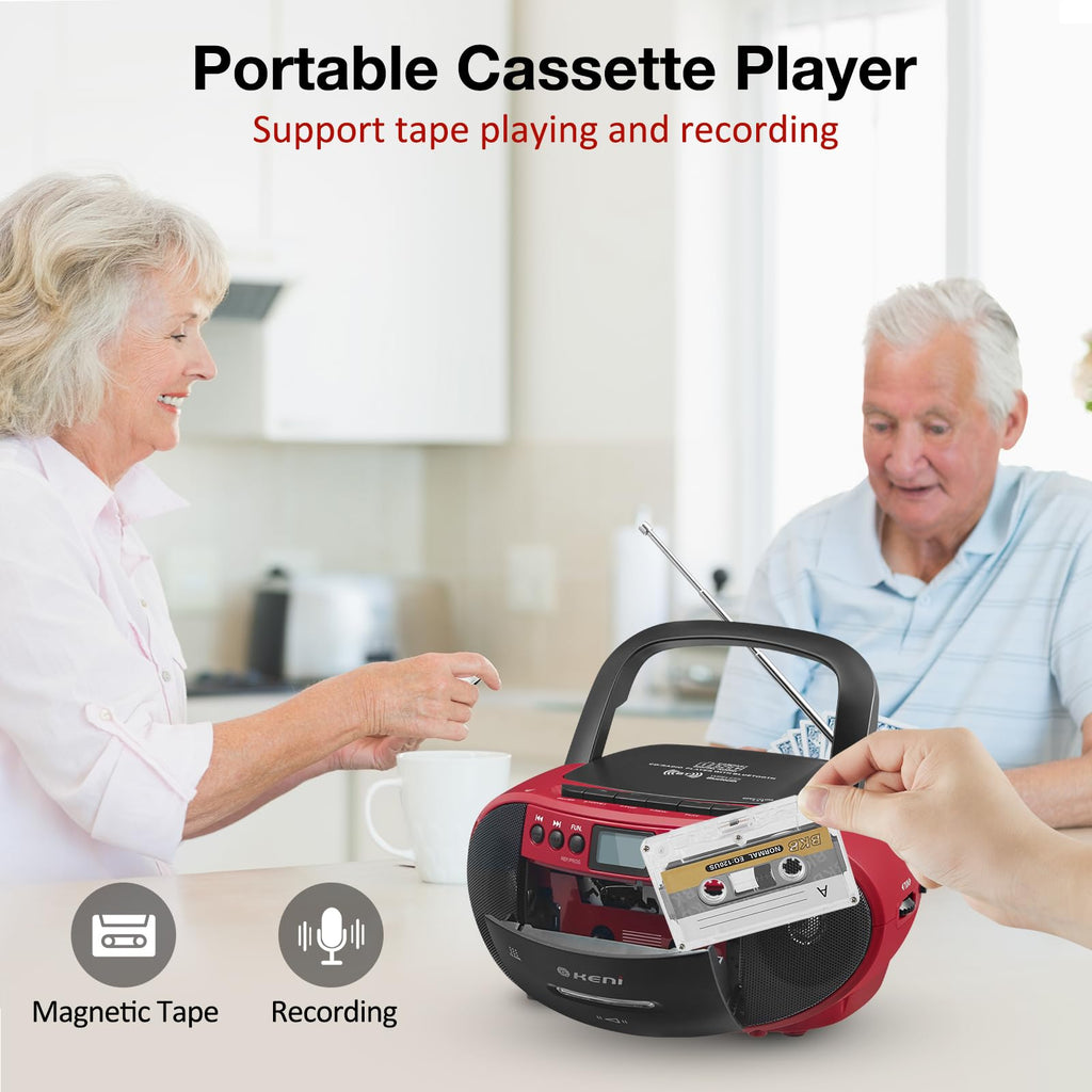 CD Cassette Player Boom Box with AM/FM Radio Q928018