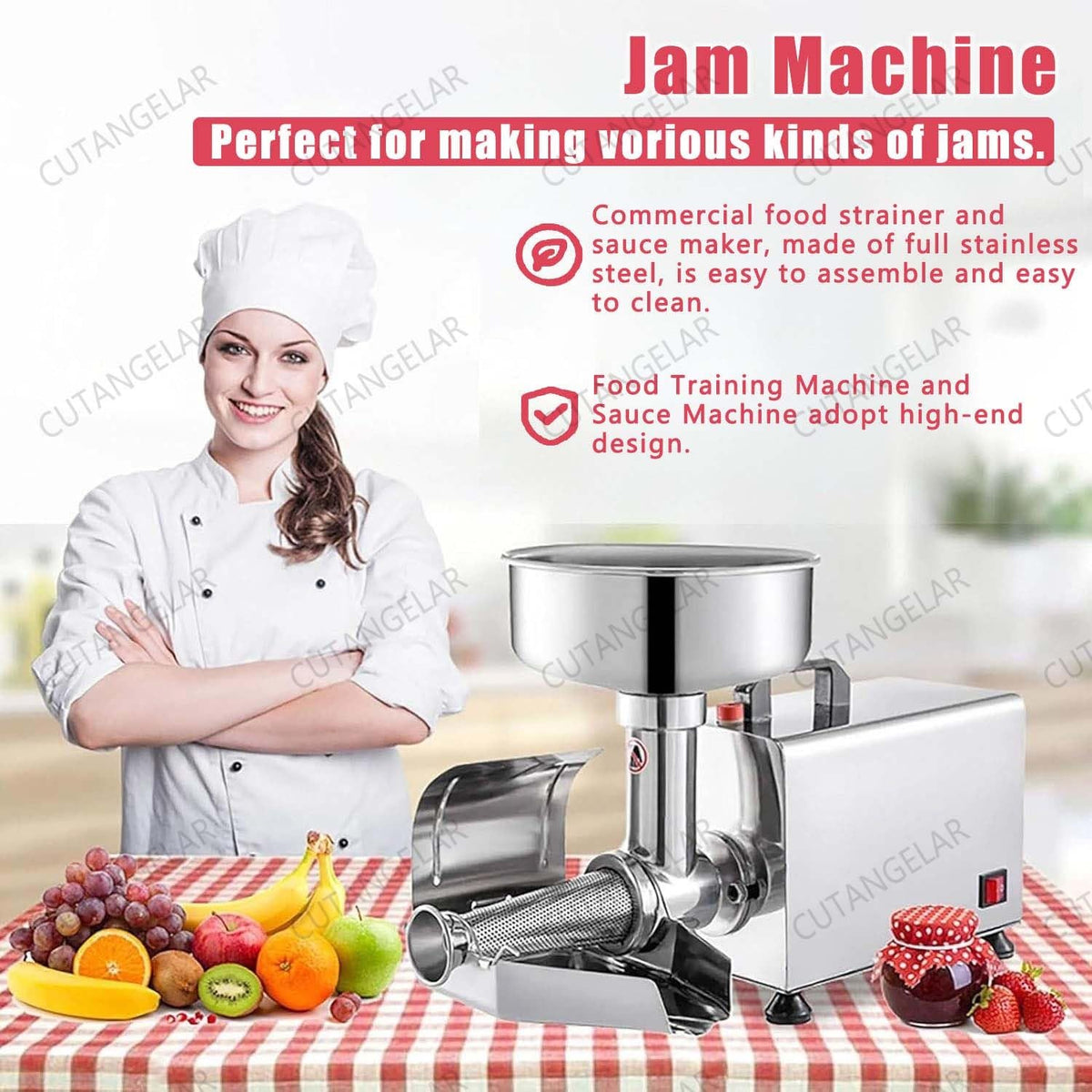 450W Stainless Steel Electric Tomato Strainer X573