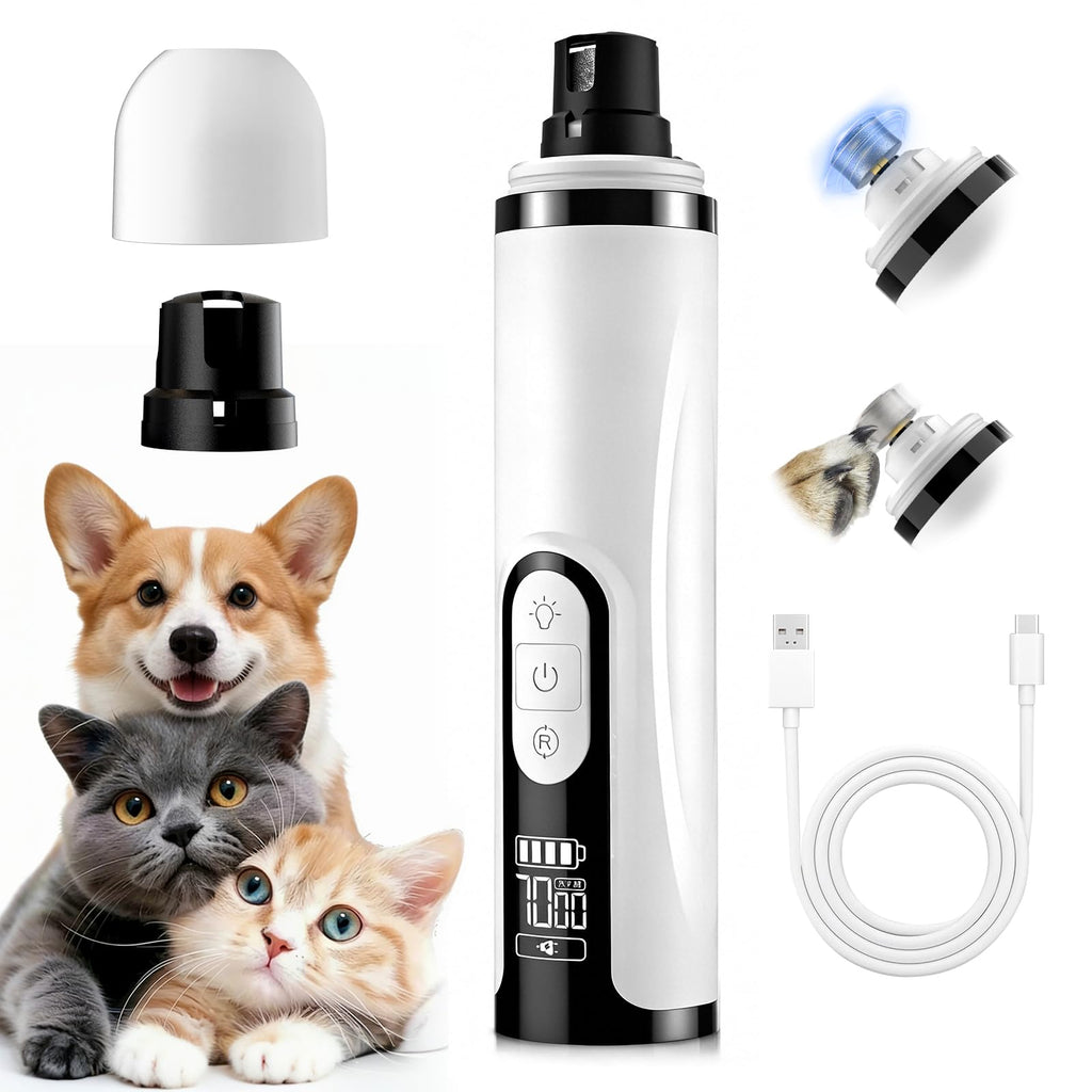 Quiet Dog Nail Grinder with Guard & 2 LED Lights S763986