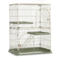 3/4-Tier Wire Cat Cage Playpen Kennel with Hammock and 3 Platforms F1026