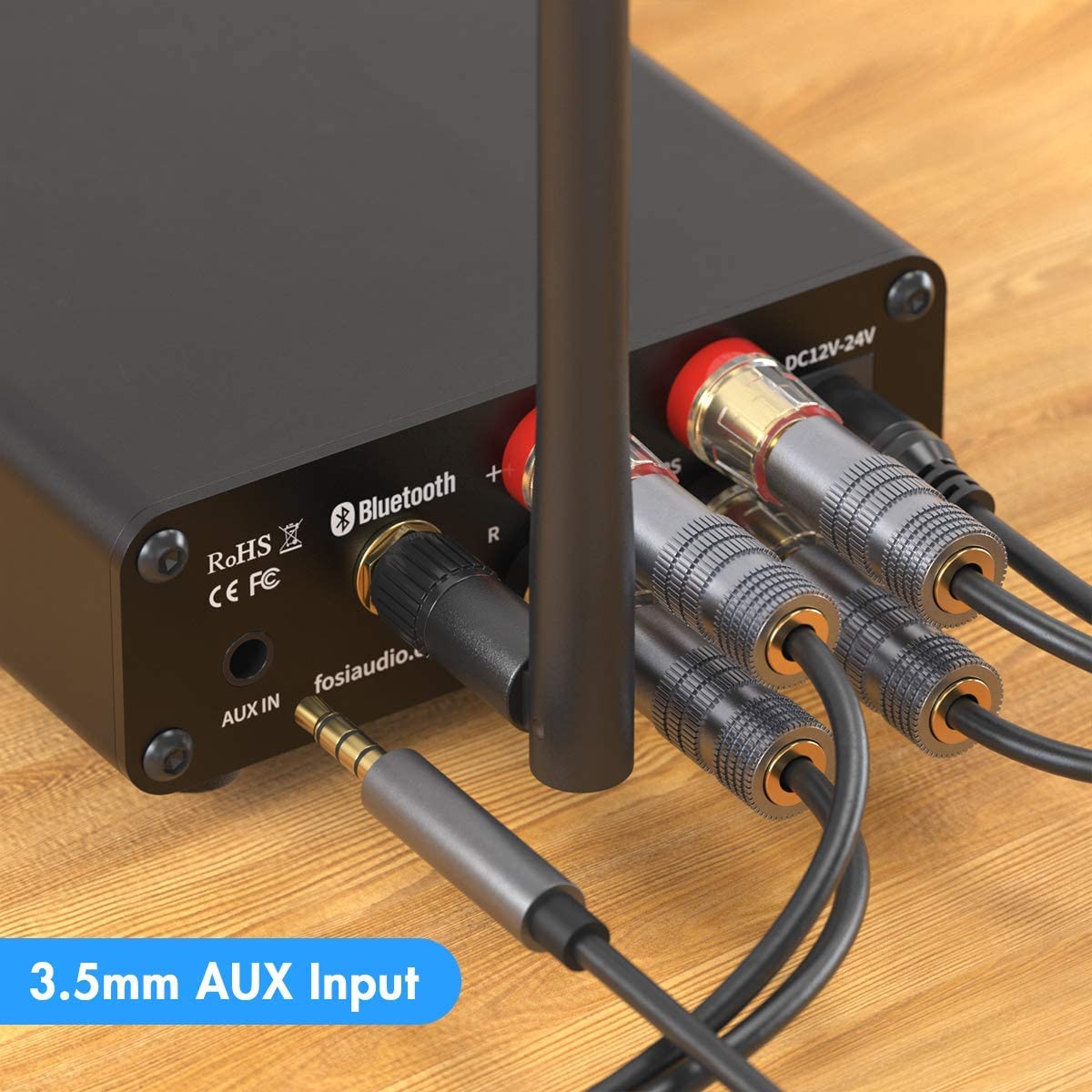 Bluetooth 5.0 Stereo Audio Amplifier Receiver 2 Channel Class D Mini Hi-Fi Integrated Amp 50W x 2 A2352