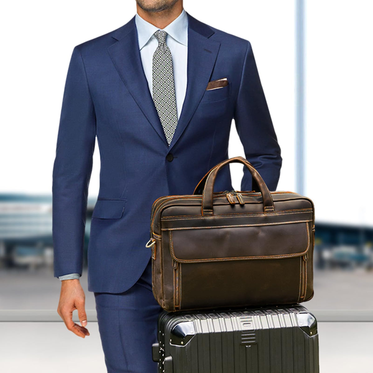 Leather Laptop Briefcase R675489