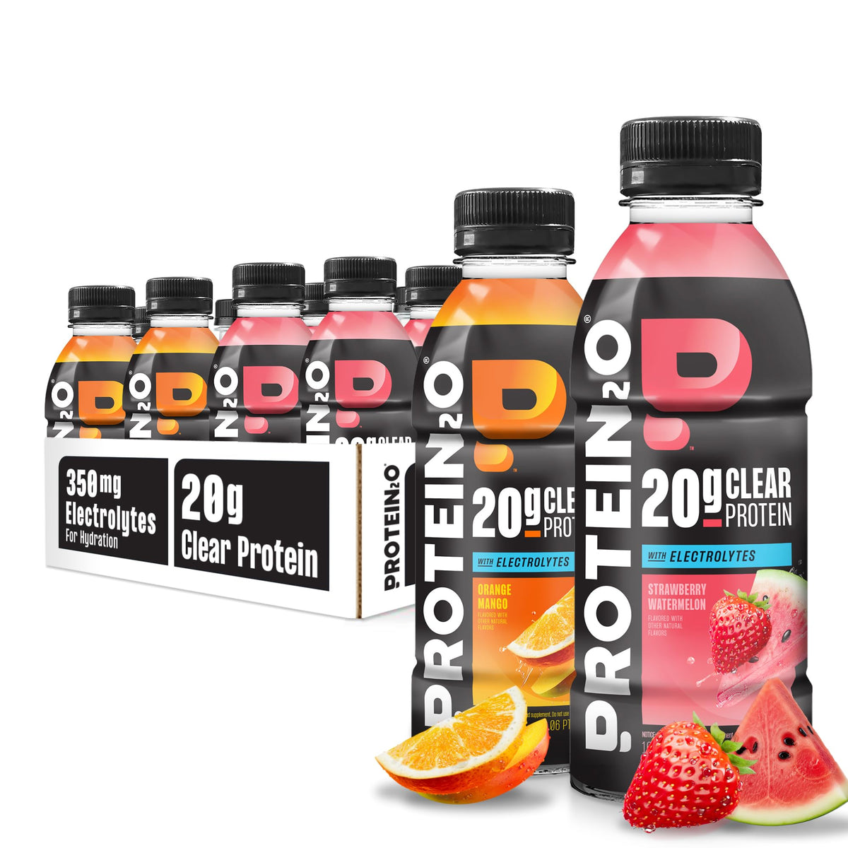 Clear Whey Protein & Electrolyte Beverage 20g Protein 16.9 fl oz 12 Count M261