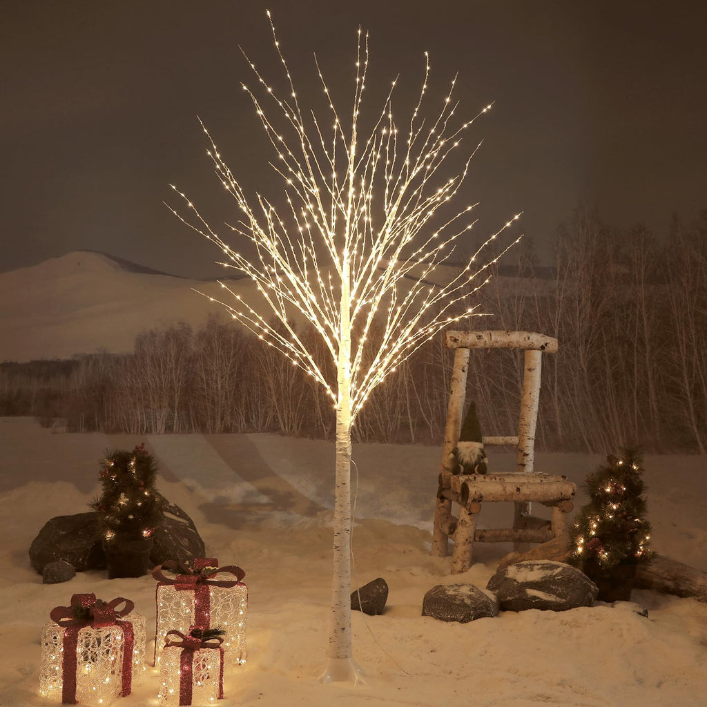 6FT Lighted Birch Tree J6939