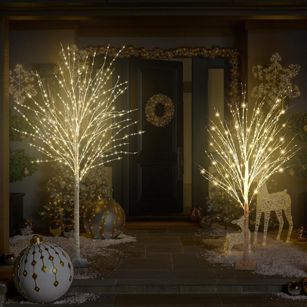 6FT Lighted Birch Tree J6939