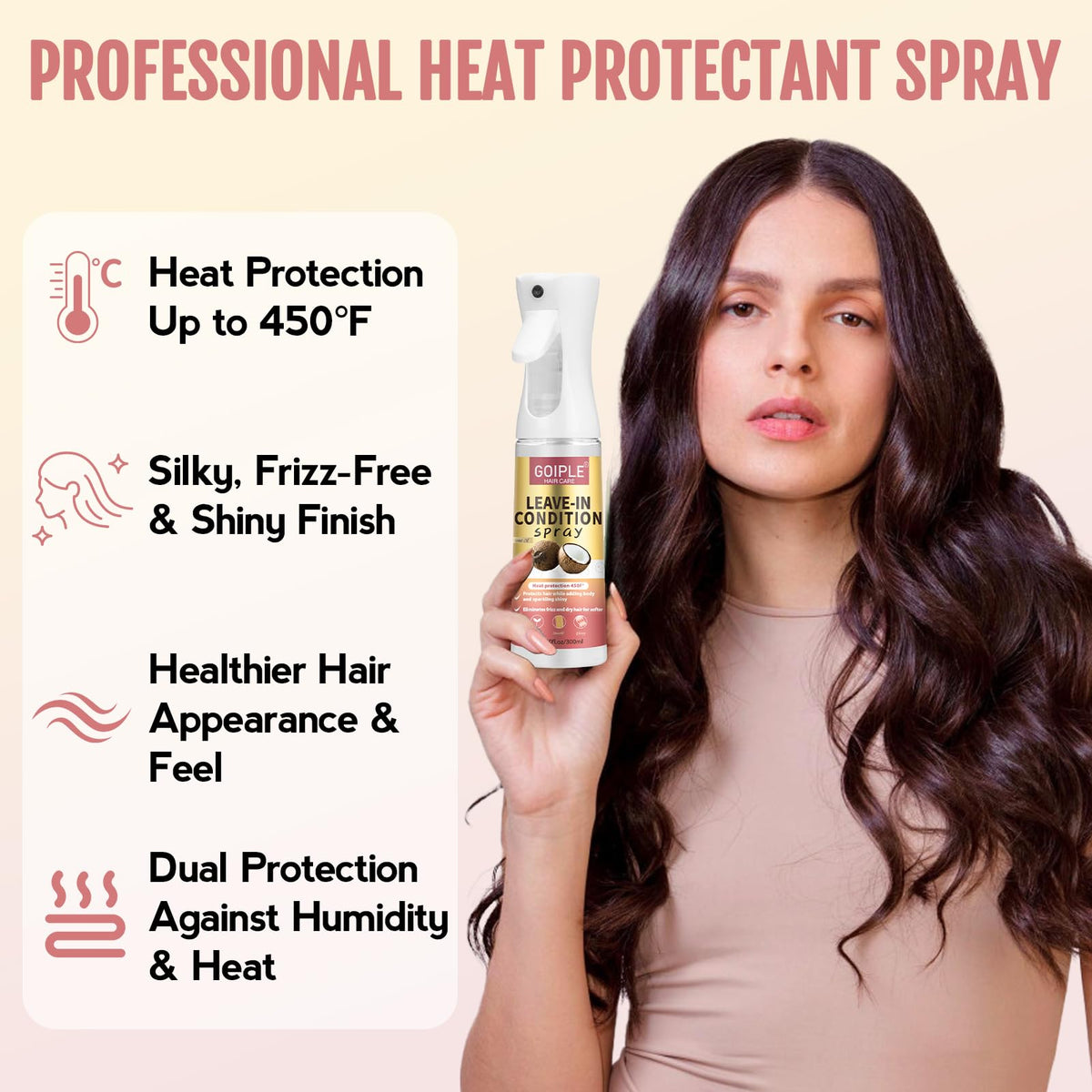 Leave In Conditioner & Heat Protectant Spray D370359