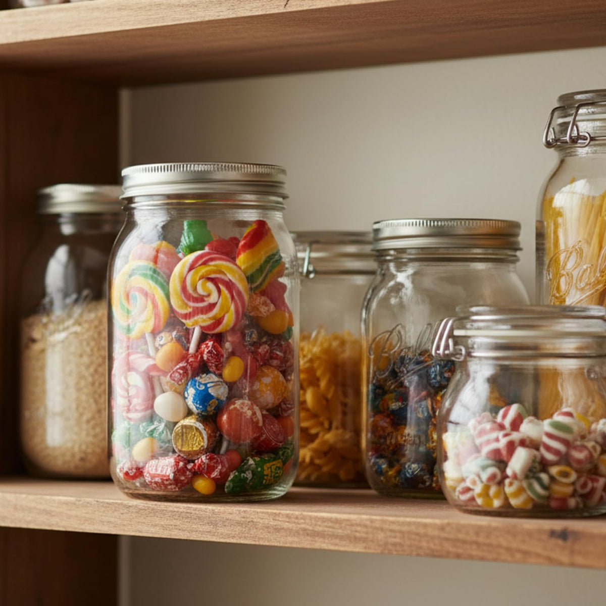 Wide Mouth Mason Jars 32 oz 12Pcs with Airtight Lids R271398