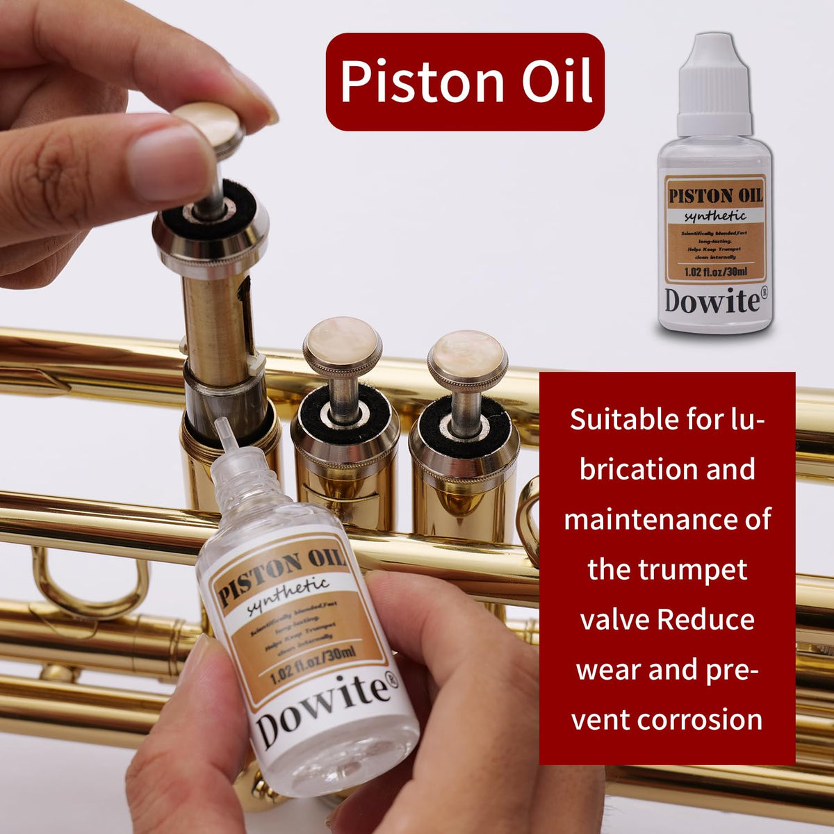 Trumpet Cleaning Kit 6-Piece Valve Oil Slide Grease Mouthpiece Brushes Cloth Q593